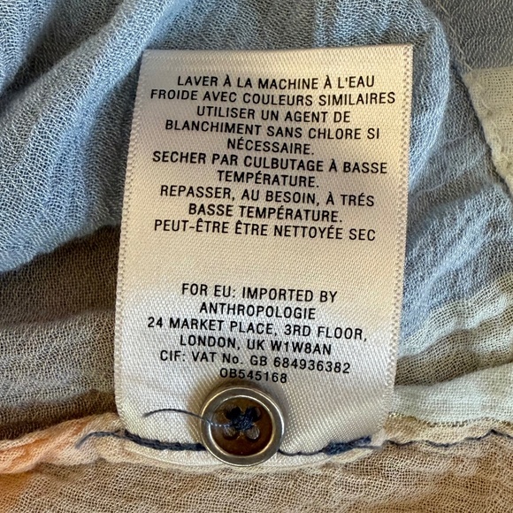 EUC - Anthropologie Holding Horses Plaid Midi Button Up Tank Top 2 - Picture 8 of 8